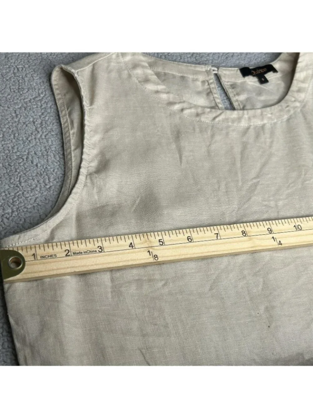 Quince Tank Top Womens Small Beige Linen Sleeveless Shell Blouse Top Summer - Picture 6 of 9